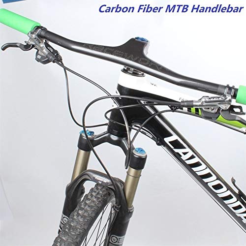 DYHM La ergonomía de la fibra del carbón MTB manillar de la bicicleta del manillar integrado OneShaped Negro
