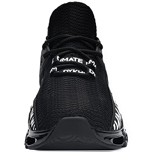 DYKHMATE Zapatillas de Deporte Hombres Mujer Running Zapatos para Correr Antishock Gimnasio Sneakers Deportivas Transpirables (Negro,45 EU)