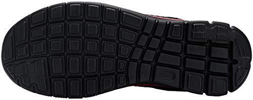 DYKHMATE Zapatillas de Deportes Hombre Ligero Transpirable Zapatos para Correr Gimnasio Casual Sneakers (Negro Rojo,47 EU)