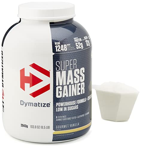 Dymatize Super Mass Gainer Gourmet Vanilla 2,9kg - Polvo Para Ganar Peso + Carbohidratos, BCAA y Caseína