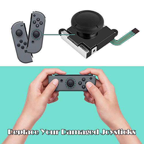 EEEKit 4-Pack de reemplazo Botón analógico 3D Palanca del Pulgar Palanca de Mando Joystick Rocker para Nintendo Switch NS Joy-con Controller Joypad