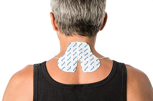 Electrodo para el cuello axion | Para electroestimulador TENS y EMS con ajuste perfecto para el dolor de cuello | Parches adhesivos tens de 13 x 11 cm