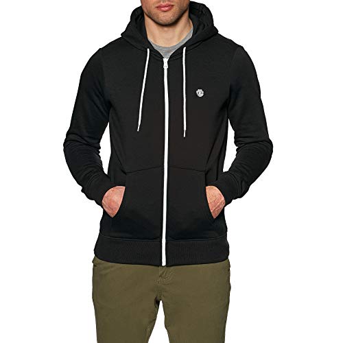 Element Cornell Classic Sudadera con Capucha y Cremallera para Hombre, Flint Black, S