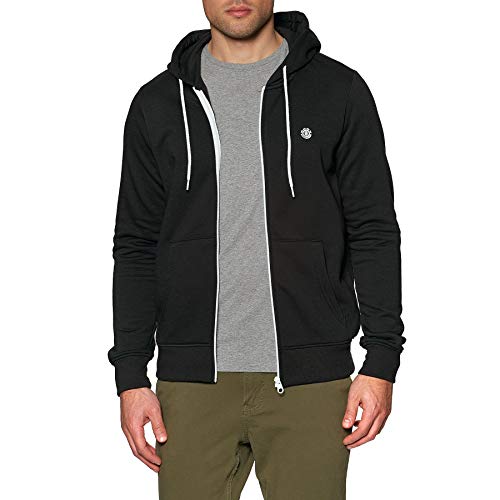 Element Cornell Classic Sudadera con Capucha y Cremallera para Hombre, Flint Black, S