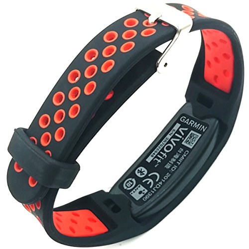 Elespoto Garmin Vivofit Accesorios Correa Reemplazo Banda Correa para Garmin vívofit 1 muñequera de Pulsera (Black Red)