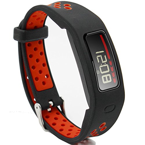 Elespoto Garmin Vivofit Accesorios Correa Reemplazo Banda Correa para Garmin vívofit 1 muñequera de Pulsera (Black Red)