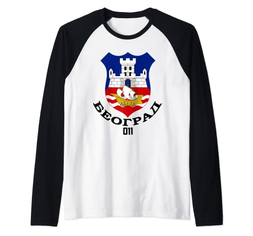 Emblema Zastava BG 011 de Belgrado Camiseta Manga Raglan