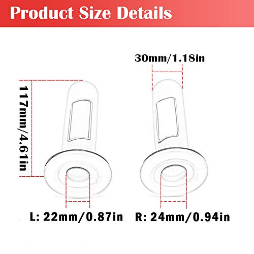 Empuñadura de Manillar Gel Empuñadura de Freno Goma para Motocicleta de 7/8"para K.T.M CRF EXC YZF Pr.OTA.per Pro Cónica Motocross Dirt Pit Bike (Rojo)