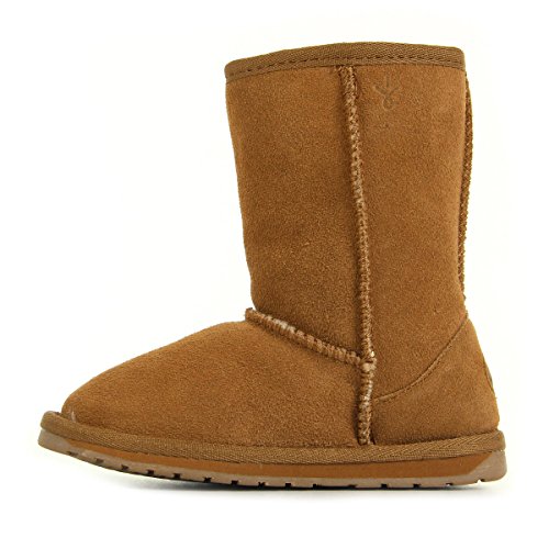 Emu Wallaby Lo K10102 - Botas de ante para niños, color beige (chestnut), talla 24 EU (7 UK)