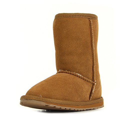 Emu Wallaby Lo K10102 - Botas de ante para niños, color beige (chestnut), talla 24 EU (7 UK)