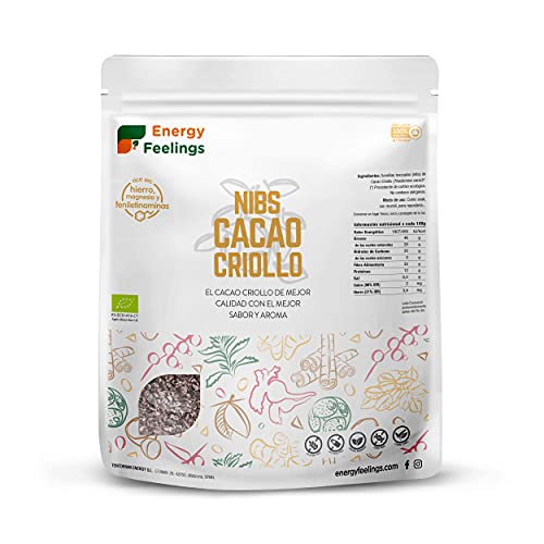 Energy Feelings Cacao Criollo Ecológico En Nibs, Xxl, 1000 Gramo
