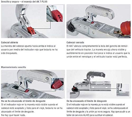 Enganche AL-KO Modelo AK 7 V E para remolques de un Solo Eje sin Frenos