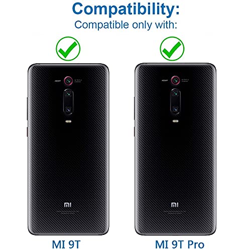 Eonpam Tapa batería Vidrio Trasera Reemplazo para (Xiaomi Mi 9T / 9T Pro) Kit reparación Original Cristal Trasero (Rojo)