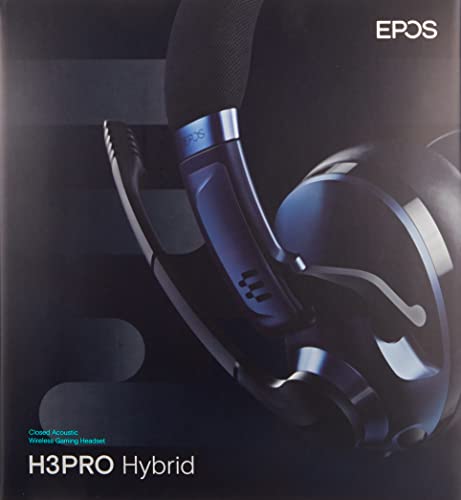 EPOS H3Pro Auriculares Inalámbricos Híbridos - Cascos Gaming para PC - Auriculares con Micrófono con Cancelación de Ruido Mejorada y Mezcla de Audio, Compatible con Windows 10 (Negro)
