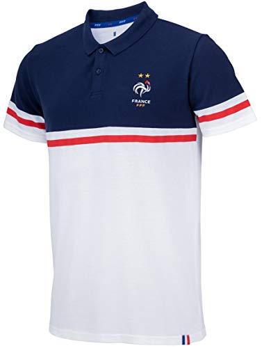 Equipe de FRANCE de football - Camiseta polo de la Selección Francesa de Fútbol (talla de adulto), Hombre, azul, XXL