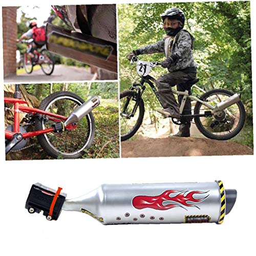 Escape Moto Sistema De Sonido Bicicleta Turbo Tubo De Escape De La Turbina De Ciclo De Ruidos De Plata Sonido Accesorios Efecto