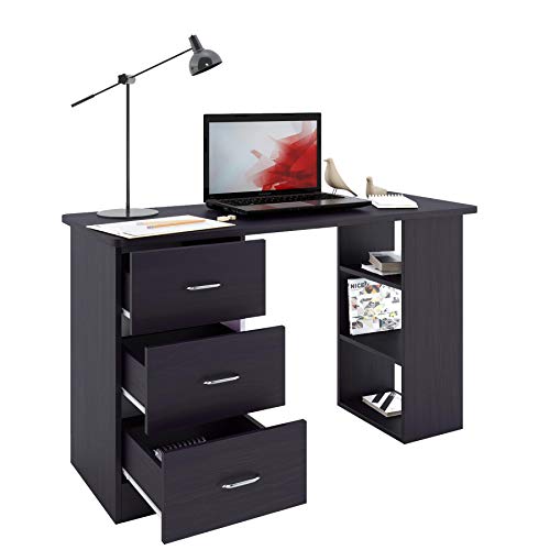 Escritorio Negro con cajones y Almacenamiento para Oficina en casa - Piranha Furniture Guppy