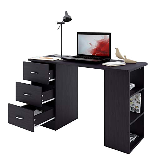 Escritorio Negro con cajones y Almacenamiento para Oficina en casa - Piranha Furniture Guppy