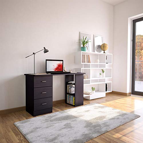 Escritorio Negro con cajones y Almacenamiento para Oficina en casa - Piranha Furniture Guppy