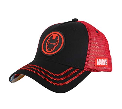 Essencial Caps Iron Man Gorra de béisbol, Negro/Rojo, 57 cm Unisex Adulto