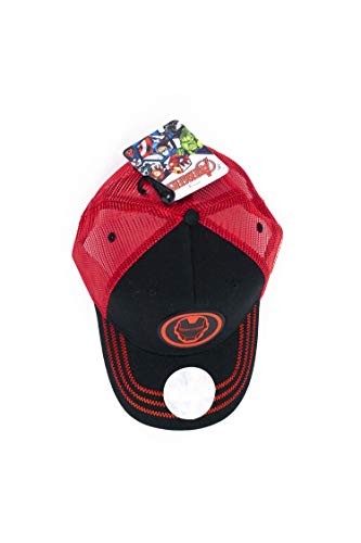 Essencial Caps Iron Man Gorra de béisbol, Negro/Rojo, 57 cm Unisex Adulto