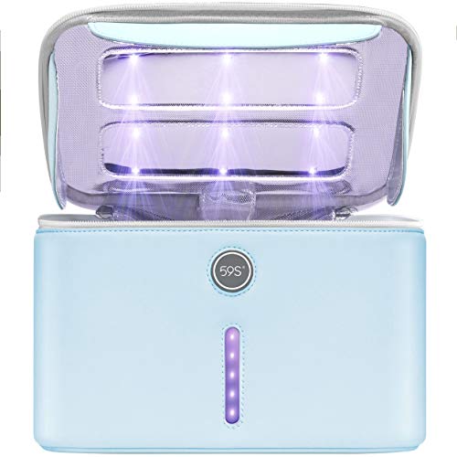 Esterilizador UV 24 Cuentas de Lámpara, 59S Bolsa Esterilizador UV Profesional Gran Capacidad, Lámpara de Esterilización Ultravioleta LED para Teléfonos Celulares, Cuidado Personal