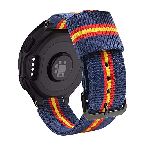 ESTUYOYA - Pulsera de Nailon compatible con Garmin Forerunner 235/220/230/620/630/735xt, Approach S20/S5/S6 Bandera de España Cierre de Seguridad Deportiva, Easy Fit - Otan