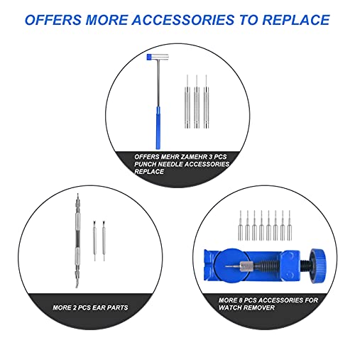 ETEPON Herramientas de Relojero 180 Piezas Kit de reparacion de reloj (ET019)