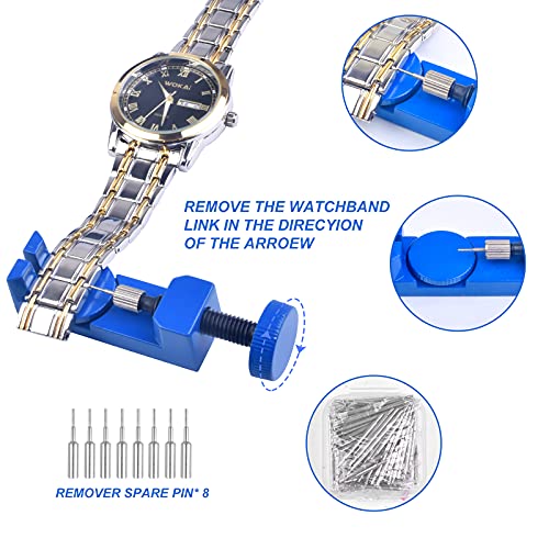 ETEPON Herramientas de Relojero 180 Piezas Kit de reparacion de reloj (ET019)