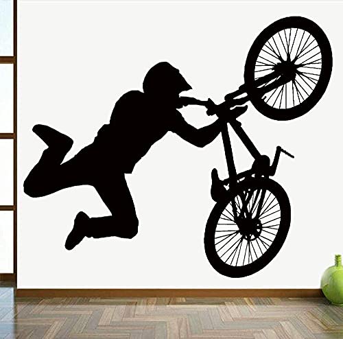 Etiqueta De La Pared Calcomanía Decoración Bicicleta Juego De Bicicleta Decoración Deportiva Hogar Tienda Dormitorio 42X49Cm
