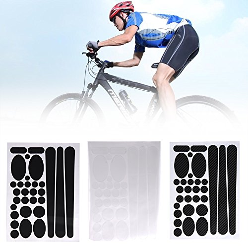 Etiquetas Engomadas de Protector de Marco de Bicicletas Pegatina de Protector de Marco para Bicicletas de Carratera y Montaña(Carbono)