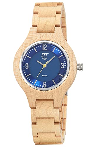 ETT Eco Tech Time Reloj analógico para mujer con pulsera de madera ELW-12128-32SET