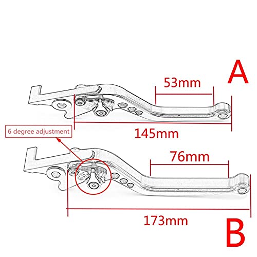 ETWBOHD Palanca De Embrague De Freno, para B-M-W K1600 GT/GTL 2011-2016 K1300 S/R GT 2009-2015 K1200S / R/Sport 2004-2008 CNC Palancas De Embrague De Freno Ajustables A Corto O Largo