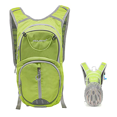 EULANT Mochila para Bicicleta,12L Mochila de Hidratación de Ciclo Impermeable,Mochila de Ciclismo Pequeña, para MTB Senderismo Escalada Senderismo, con Rayas reflectoras & Capa de Aislamiento, Verde