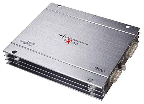 Excalibur X600.2 – Amplificador Coche 2 Canales, Potencia 1200w, Crossover Variable, 2 Ohms