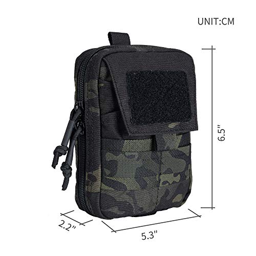 EXCELLENT ELITE SPANKER Tactical EDC Pouch Molle Utility Tool Pouch Little Tool Kit Pouch Gadget Waist Bag(Negro Camuflaje)