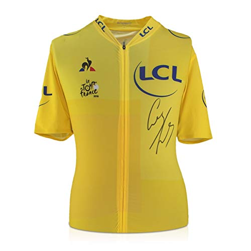 exclusivememorabilia.com Camiseta Amarilla Tour De France 2018 firmada por Geraint Thomas