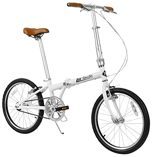 FabricBike Folding Bicicleta Plegable Cuadro Aluminio Ruedas 20" 3 Colores (Matte White & Black)