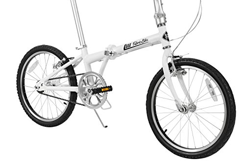 FabricBike Folding Bicicleta Plegable Cuadro Aluminio Ruedas 20" 3 Colores (Matte White & Black)