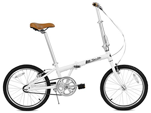 FabricBike Folding Bicicleta Plegable Cuadro Aluminio Ruedas 20" 3 Colores (Matte White & Black)