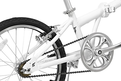 FabricBike Folding Bicicleta Plegable Cuadro Aluminio Ruedas 20" 3 Colores (Matte White & Black)