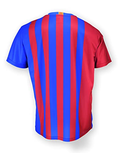 FC. Barcelona Conjunto Camiseta y pantalón Replica 1ª EQ Temporada 2021/22 - Producto con Licencia - Dorsal 9 Memphis - 100% Poliéster - Talla niño 8 años