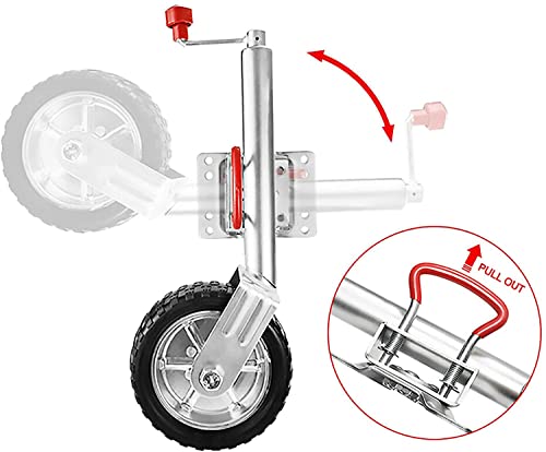 FCPLLTR Trailer Jack 1000kg / 2000lb, Trailer de Trabajo Pesado Jack 10in Rueda sólida, Soporte de Gato Adecuado para remolques de Barcos, remolques de Caja y caravanas.