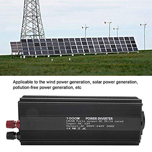 Fdit Inversor de onda sinusoidal 200 V ~ 240 V 1000 W Potencia con panel solar Inverter 10 ~ 15 V Power Inverter Sine Wave Inverter Solar convertidor para uso doméstico