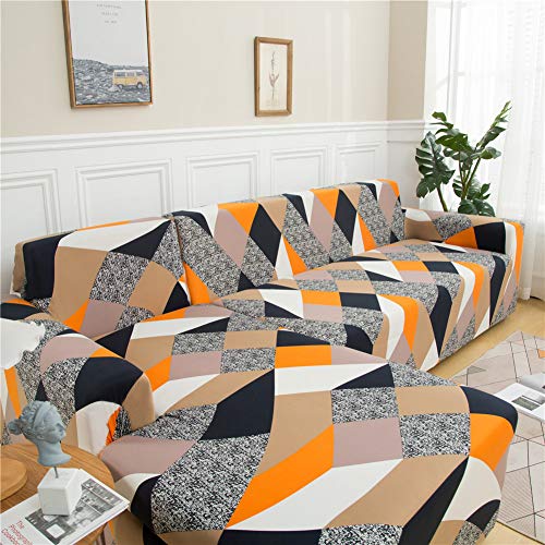 Feilaxleer Funda Sofa Chaise Longue Elástica Brazo Izquierdo/Derecho,Funda para Sofá en Forma de L (4 Plazas +3 Plazas,C)