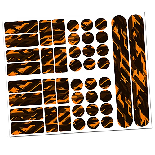 Finest Folia 34 piezas de película protectora para marco de bicicleta MTB BMX R159 R160 (14 Future Neon Orange)
