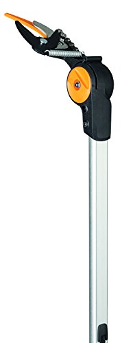 Fiskars Pértiga telescópica con cuchilla Bypass, Longitud ajustable: 2,4 – 4 m, Negro/Naranja, 1023624