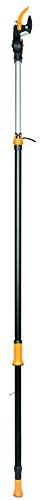 Fiskars Pértiga telescópica con cuchilla Bypass, Longitud ajustable: 2,4 – 4 m, Negro/Naranja, 1023624
