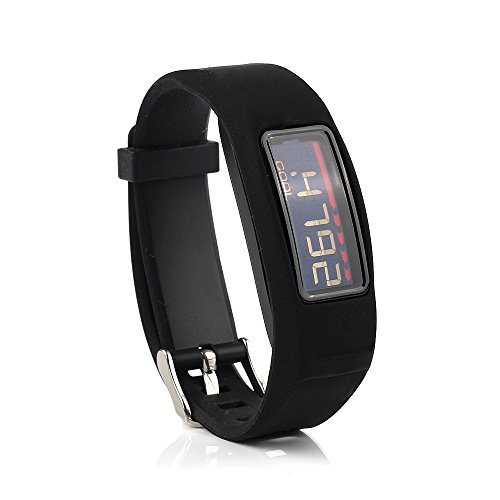 Fit-power Pulsera de repuesto con hebilla para Garmin Vivofit 2 Band/Garmin Vivofit 2 Pulsera/Garmin Vivofit 2 Fitness Band (sin rastreador), color negro