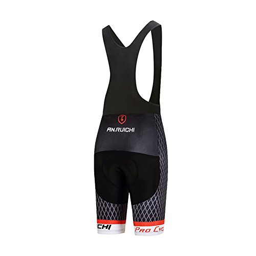 Fitsund Conjunto de maillot de ciclismo para hombre, secado rápido (chaqueta y pantalón de ciclismo con almohadilla para el asiento), color negro y blanco